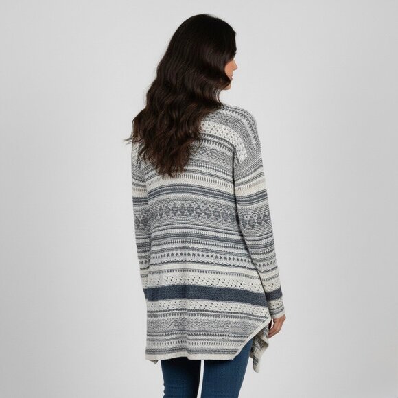 Free People Boho Button Front Asymmetrical Knit Cardigan Sweater • Fairy Grunge - Picture 10 of 16